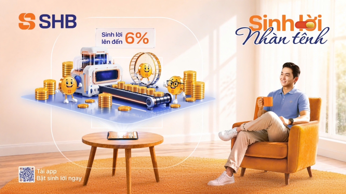 SHB ra mắt tính năng “Sinh lời nhàn tênh”, giúp khách hàng tối ưu dòng tiền nhàn rỗi, gia tăng hiệu quả sinh lời.