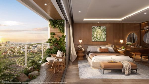 Diện tích lên tới trên 180m2 cùng ban công rộng lớn mở ra trải nghiệm sống bề thế như một dinh thự chân mây.
