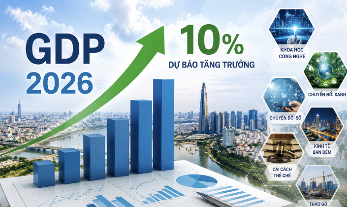 GDP năm 2026 có thể đạt 10% nếu kích hoạt các động lực tăng trưởng mới