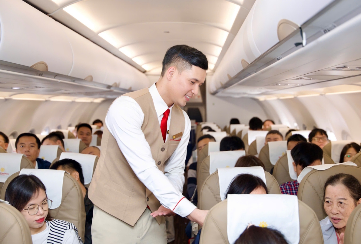 Sun PhuQuoc Airways mở đường bay đến Hải Phòng đi TP.HCM và Phú Quốc hướng tới tiêu chuẩn dịch vụ quốc tế 5 sao. Ảnh: CTV
