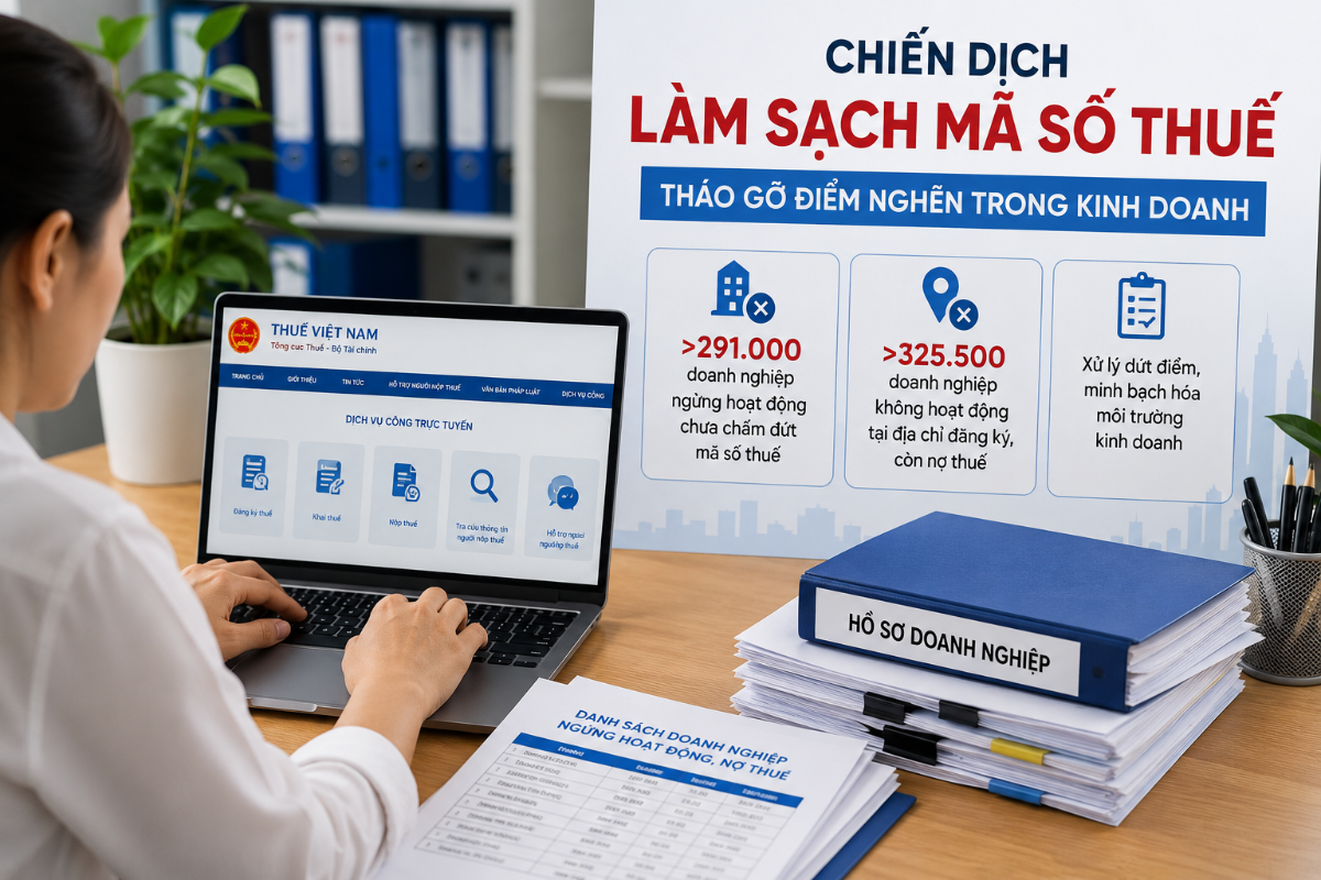 Ngành Thuế "mạnh tay" xóa sổ các mã số thuế không còn hoạt động.