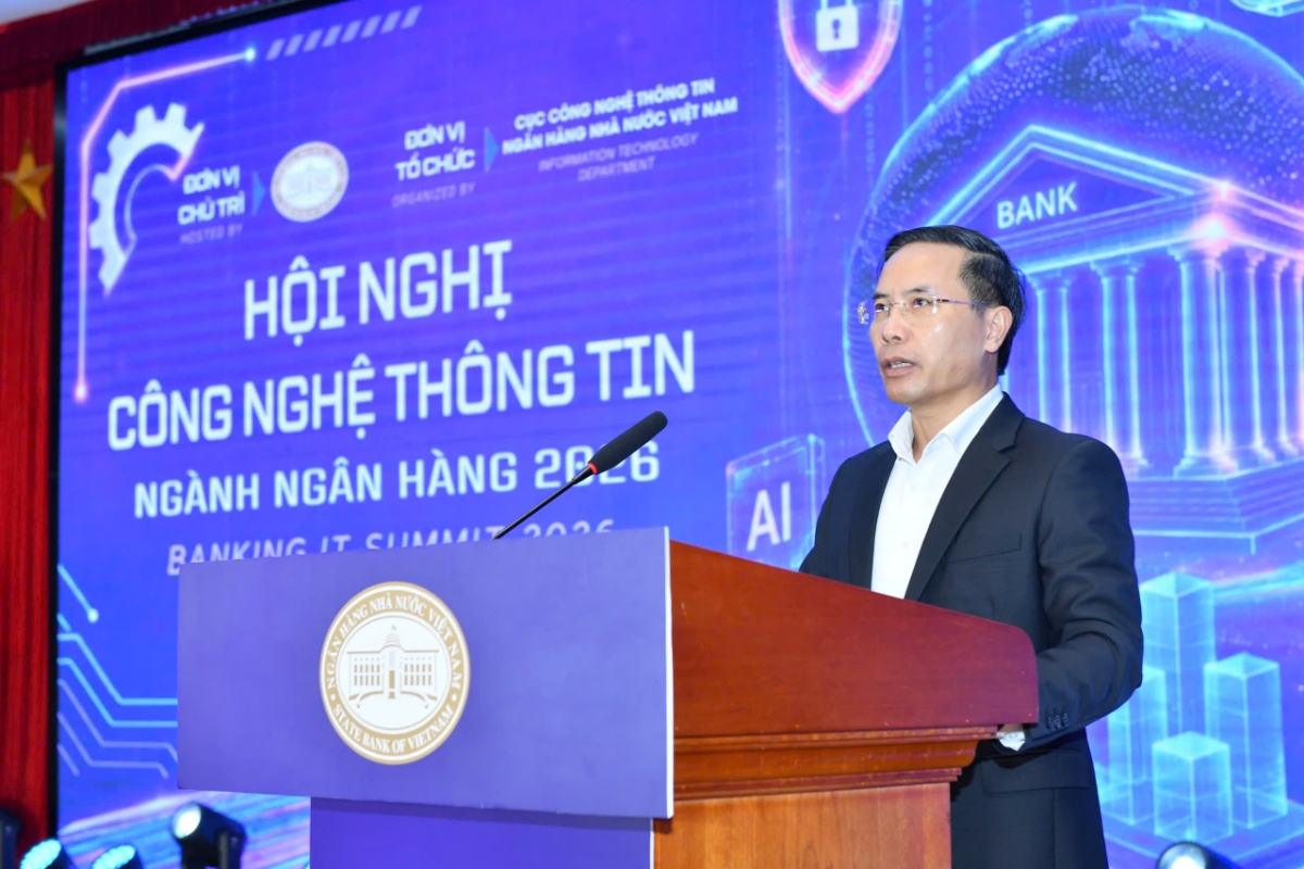 Thống đốc Phạm Đức Ấn phát biểu tại Hội nghị.