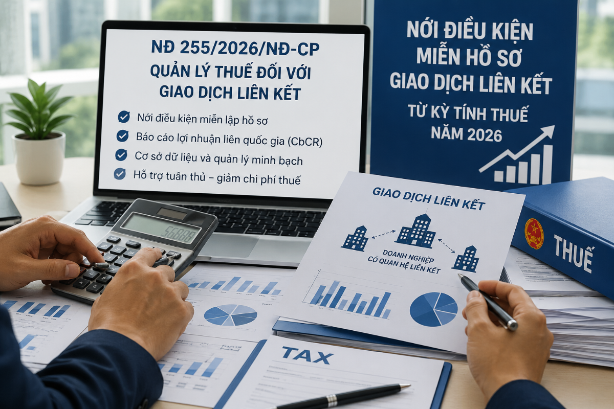 Doanh nghiệp được nới điều kiện miễn hồ sơ giao dịch liên kết từ kỳ tính thuế 2026.