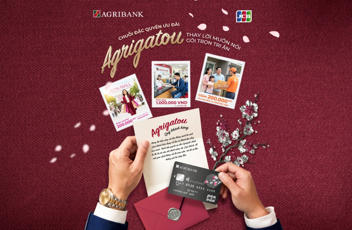 Agribank mở đợt ưu đãi thẻ JCB kéo dài bốn tháng rưỡi, đón mùa mua sắm cuối năm.