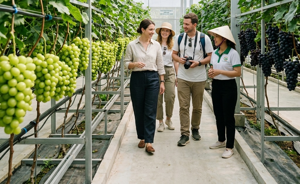 Nông trại nho hữu cơ Thái Bình