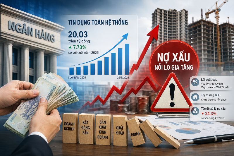 Tín dụng tăng tốc, nợ xấu có “phình to”?