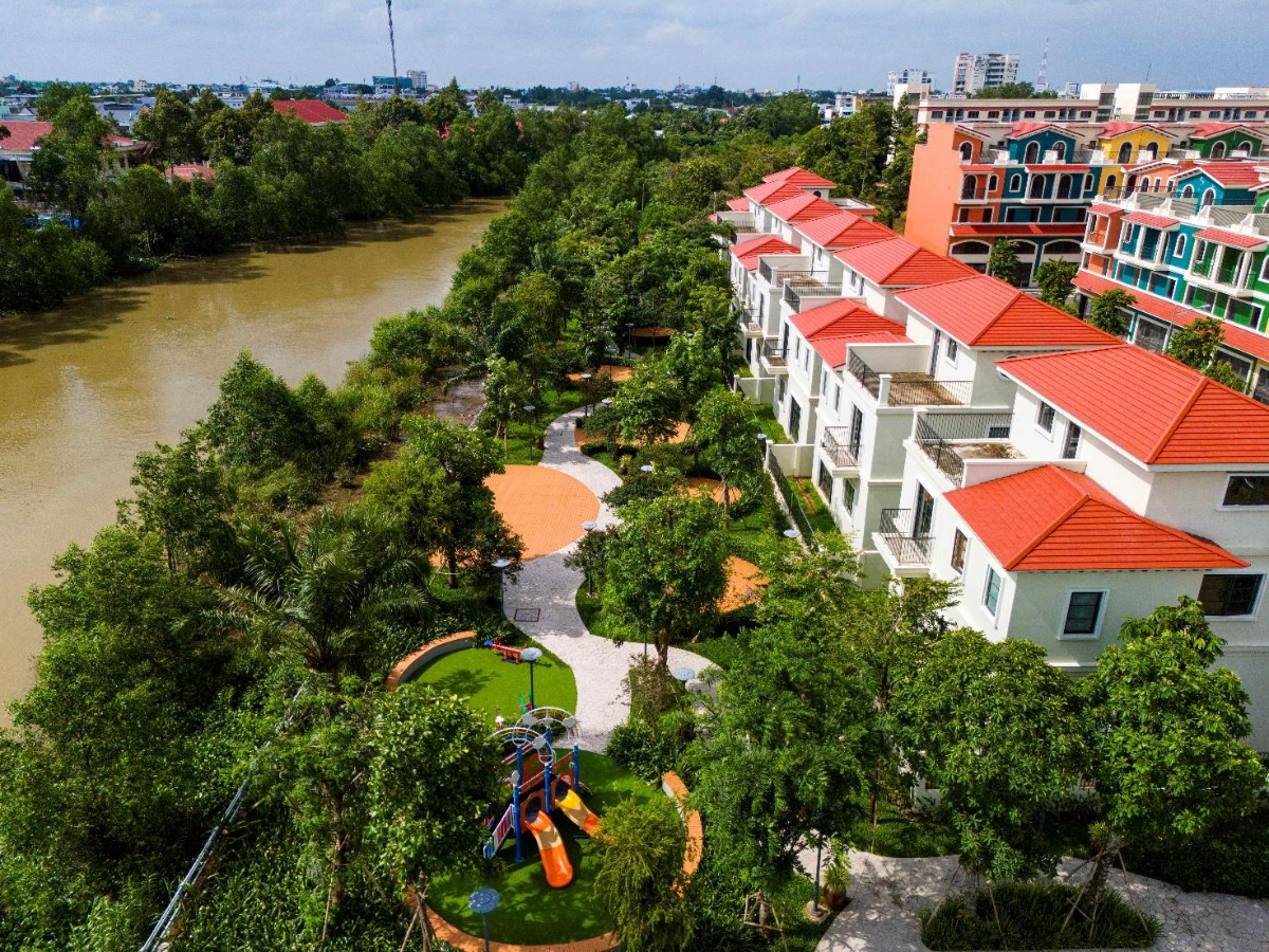 Khu dân cư Phước Thọ dành khoảng 30% diện tích cho cây xanh mặt nước (Ảnh: T&T Group).