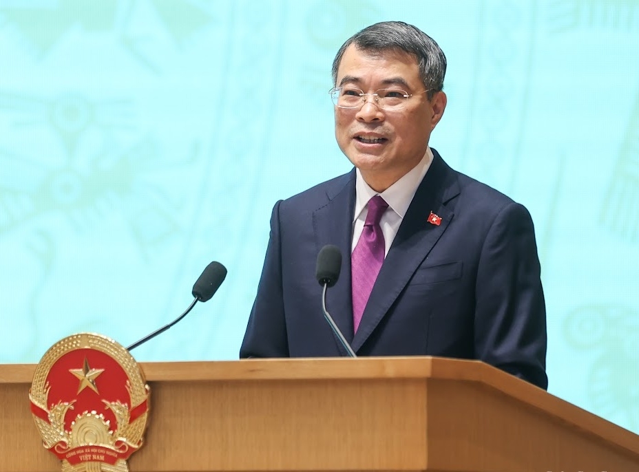 Thủ tướng Chính phủ Lê Minh Hưng phát biểu tại Hội nghị Thường trực Chính phủ với cộng đồng doanh nghiệp - Ảnh: VGP