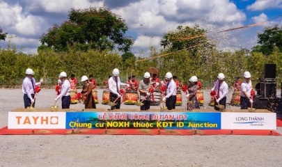 Lễ khởi công dự án chung cư nhà ở xã hội thuộc dự án ID Junction do Công ty cổ phần Long Thành Riverside làm chủ đầu tư – Nguồn: internet