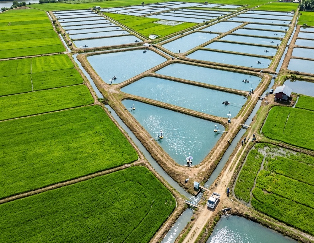 Mô hình sản xuất xen canh lúa tôm tuần hoàn bền vững sạch và hiệu quả cao tại Hợp tác xã