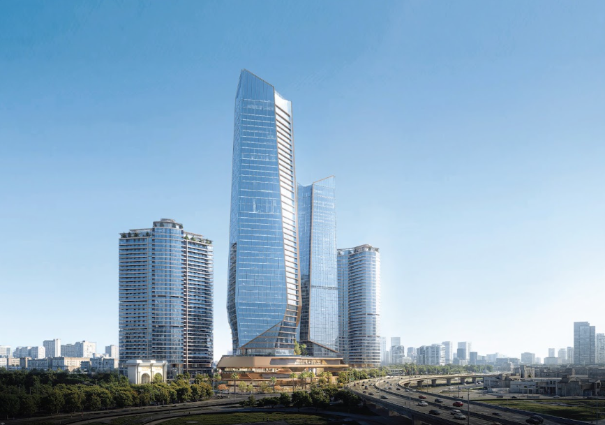 Sunshine Empire - Khu phức hợp lớn bậc nhất Thủ đô, đồng thời là trụ sở của Sunshine Group trong tương lai. Quy mô trên 5ha cùng 5 tòa tháp cao từ 35 - 47 tầng, tổng diện tích sàn xây dựng gần 700 nghìn m2, bao gồm Trung tâm tài chính, Trung tâm R&D chuyên về AI, cùng tổ hợp khách sạn 6 sao, văn phòng 4.0 và tổ hợp tiện ích 5 sao.