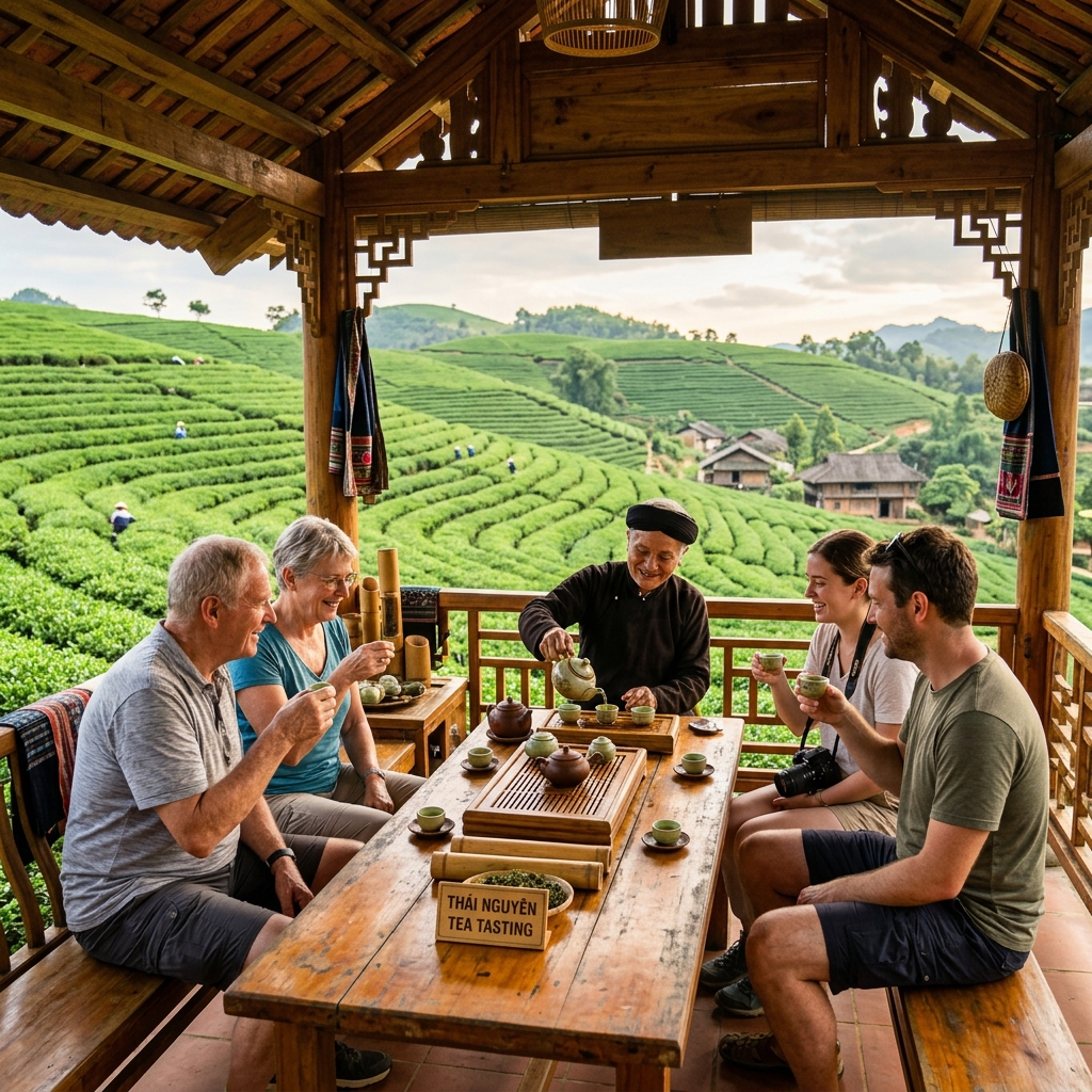 Panorama toàn cảnh vùng chè Thái Nguyên