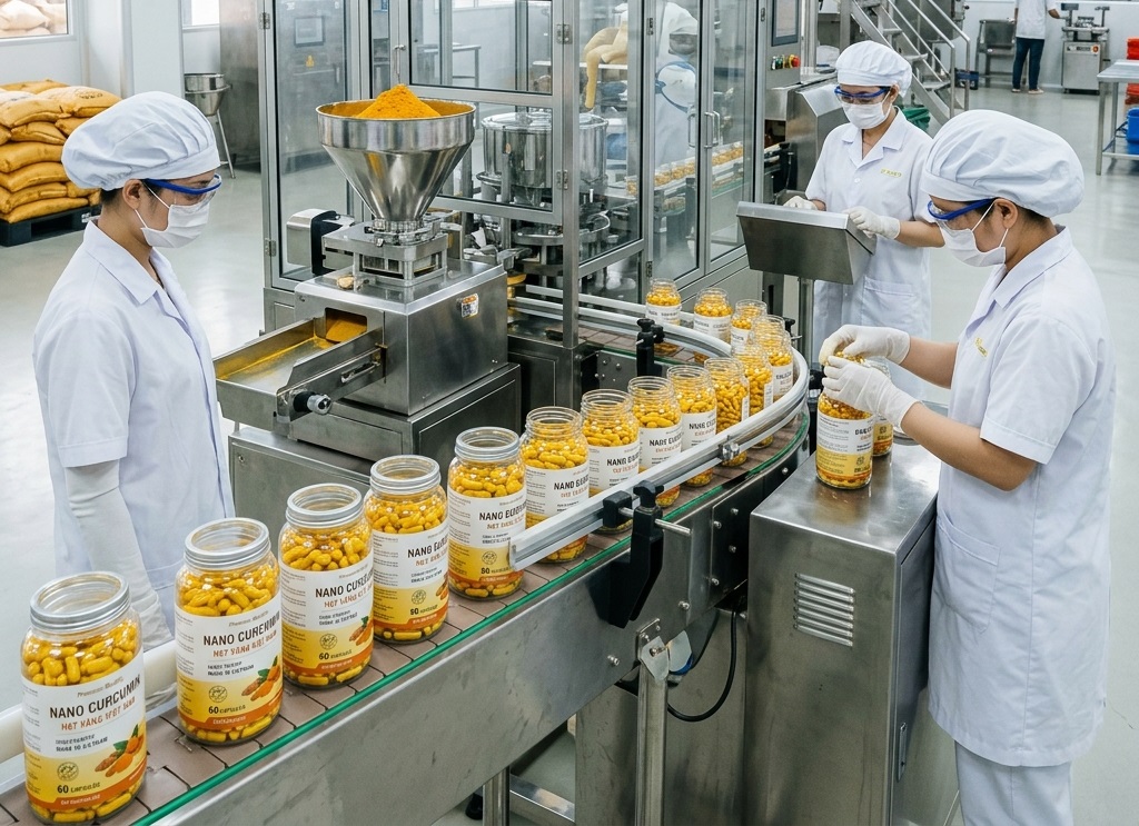 Dây chuyền sơ chế tinh bột nghệ và Nano Curcumin hiện đại