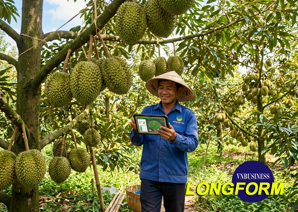 Vườn sầu riêng đạt VietGAP của HTX Trường Trung A Cần Thơ