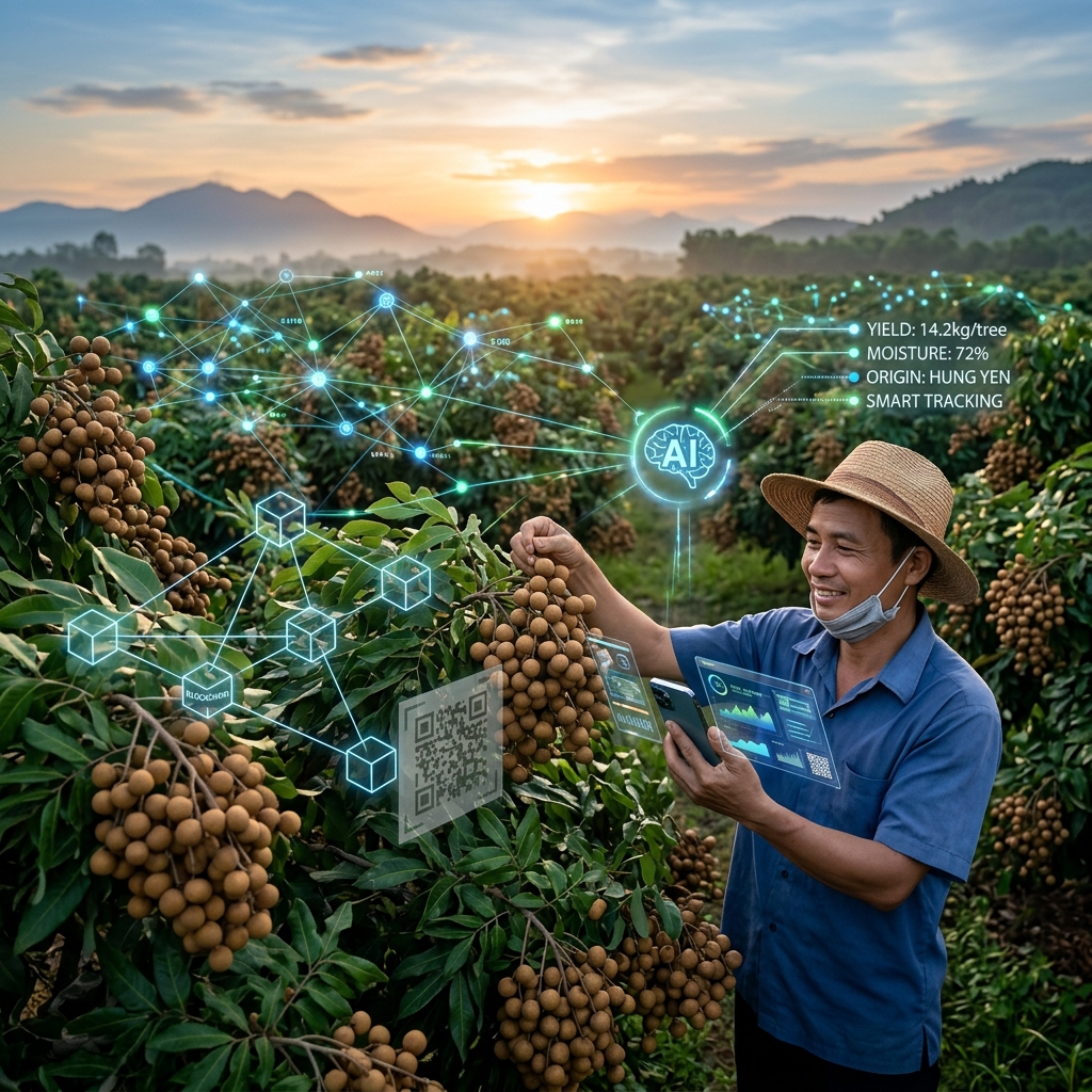 Vườn nhãn hiện đại HTX Hiệp Cường Hưng Yên
