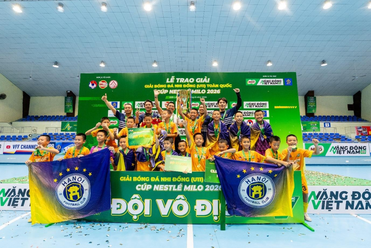 U11 CLB Bóng đá Hà Nội giành chức vô địch mùa giải 2026.