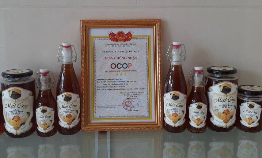 Sản phẩm mật ong Phong Nha - Kẻ Bàng và chứng nhận OCOP cho thấy nhận thức của HTX về xây dựng thương hiệu, bảo vệ tài sản trí tuệ ngày càng rõ hơn.
