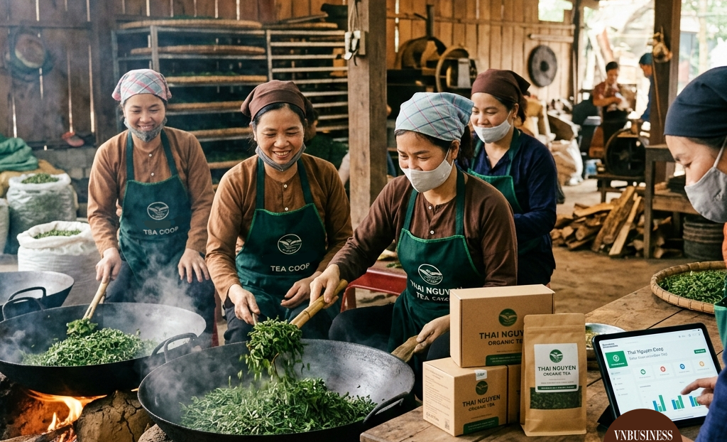 Lớp học công nghệ số và sao chè tại HTX Tây Trúc Xanh