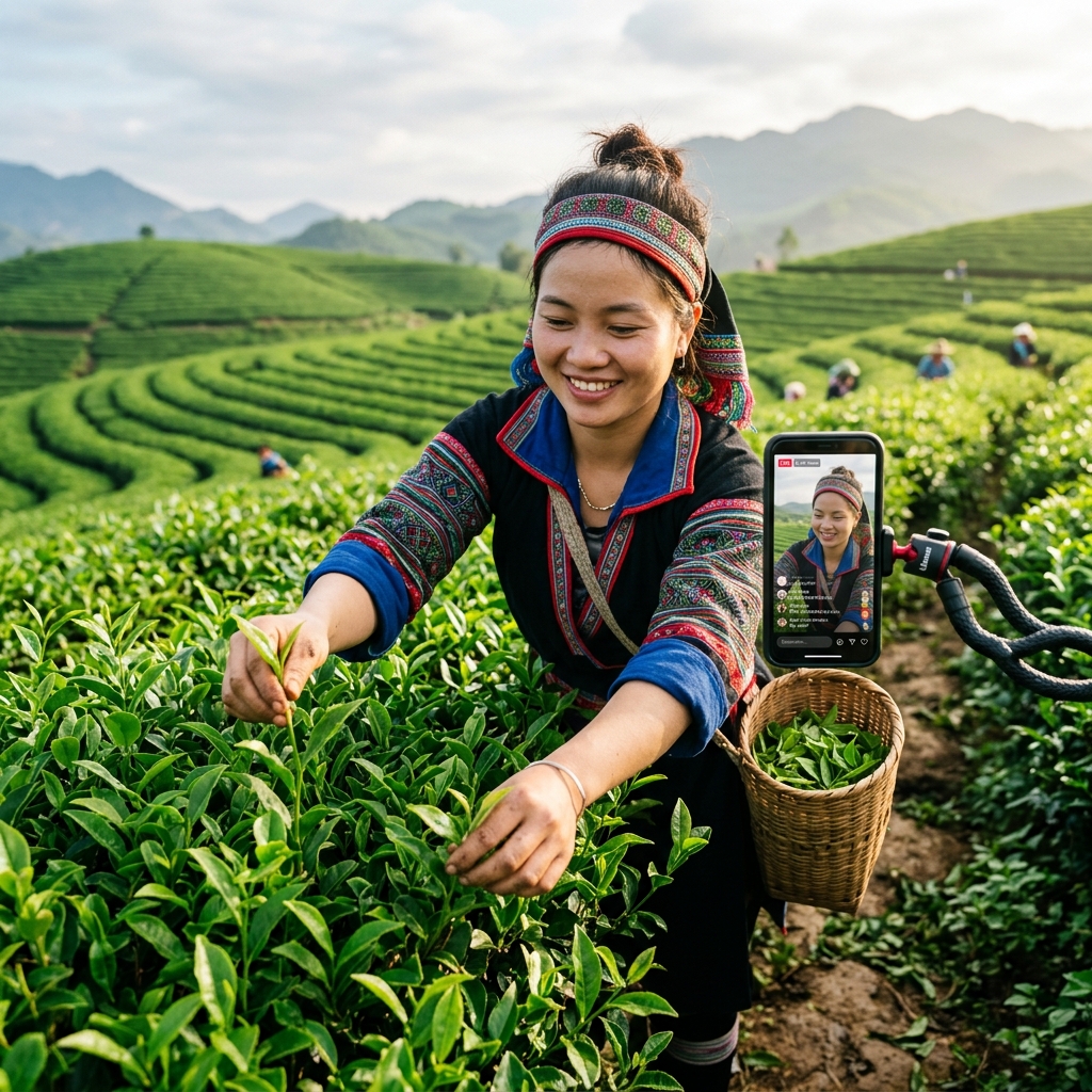 Livestream chè Thái Nguyên