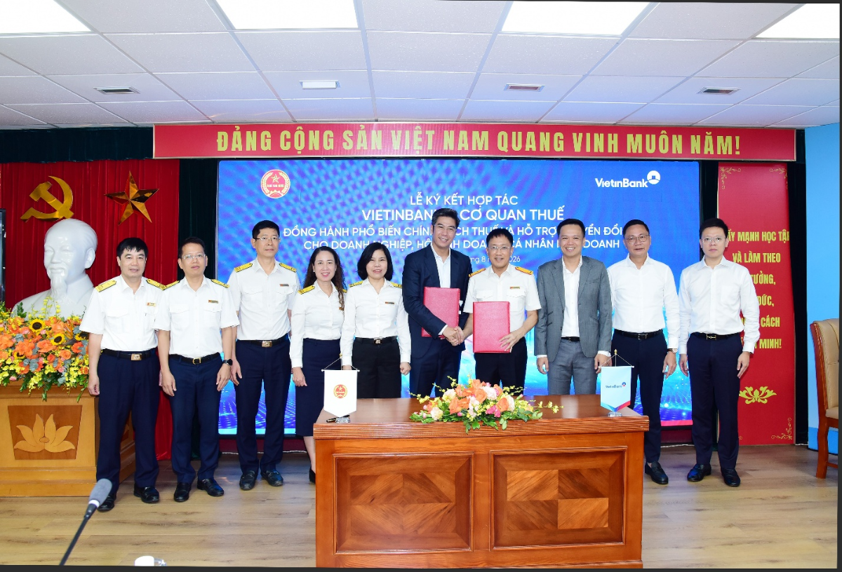 Lễ ký kết Thỏa thuận hợp tác giữa VietinBank và Cục Thuế