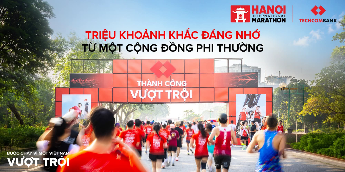 Dự kiến 14.000 vận động viên trong nước và quốc tế sẽ sải bước trên cung đường di sản Hà Nội tại Giải Marathon Quốc tế Hà Nội Techcombank mùa thứ 5. Ảnh Techcombank