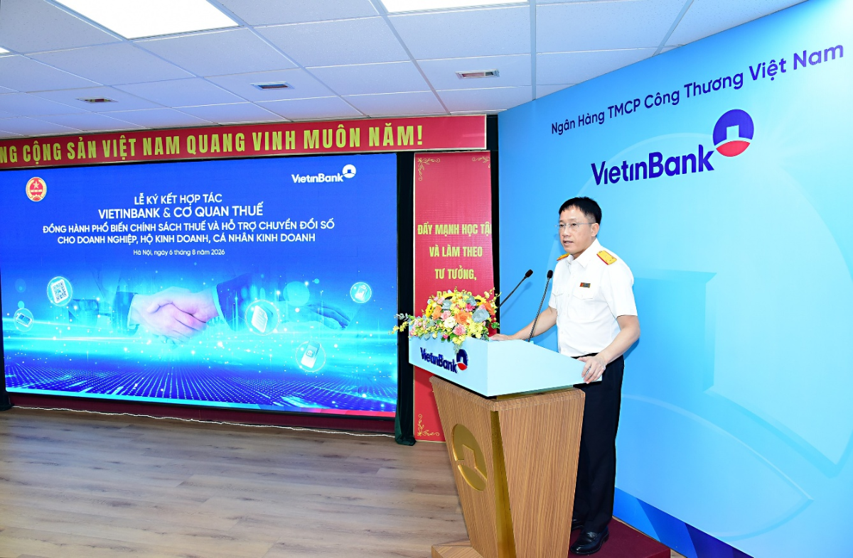 Ông Mai Sơn - Phó Cục Trưởng Cục Thuế đánh giá cao sự đồng hành của VietinBank