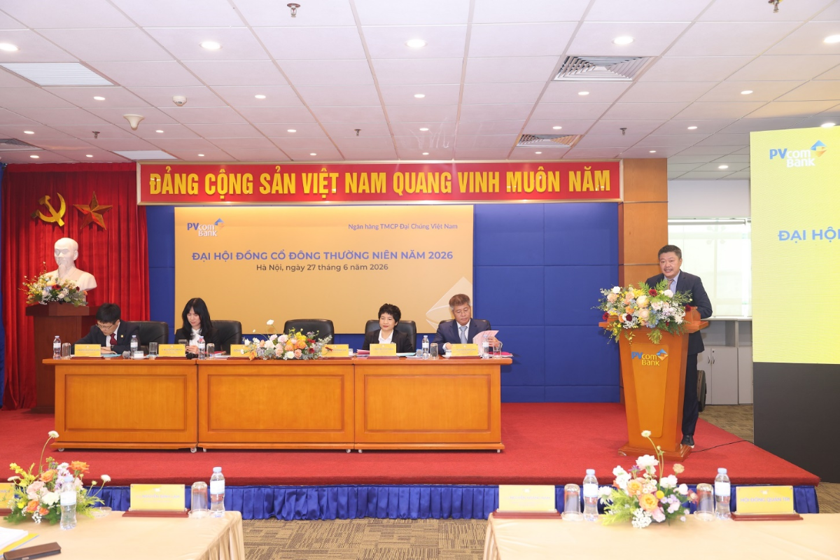 ĐHĐCĐ thường niên PVcomBank năm 2026 xác định mục tiêu củng cố toàn diện nền tảng tài chính, ưu tiên tăng trưởng bền vững.