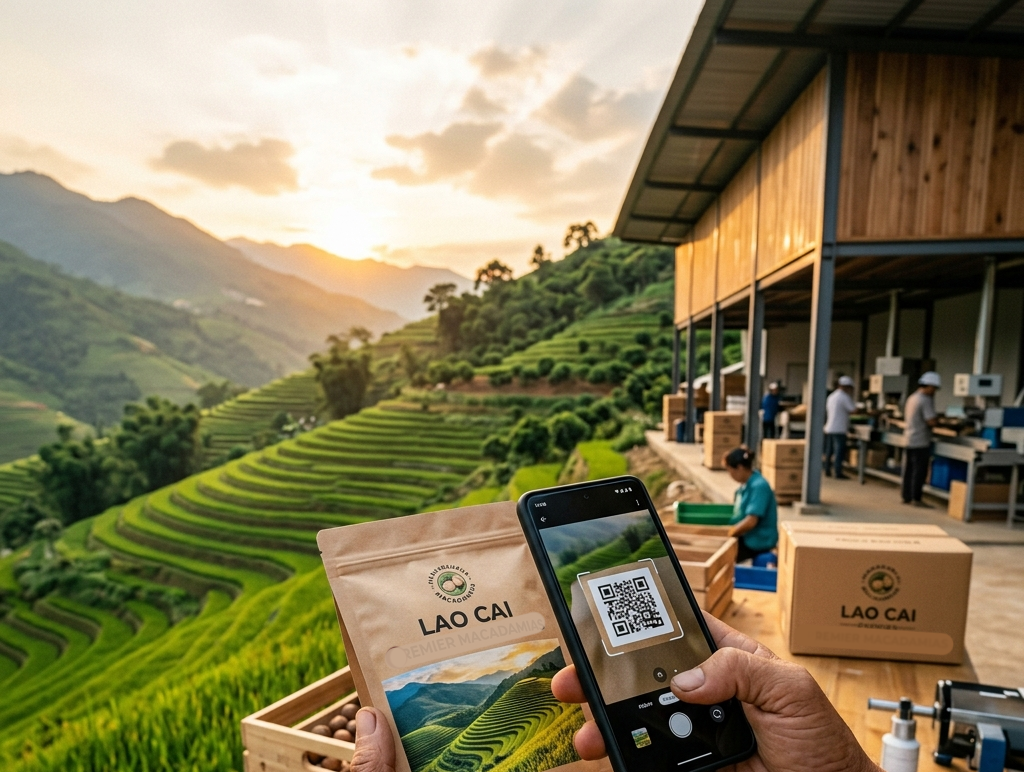 Quét mã QR truy xuất nguồn gốc nông sản vùng cao