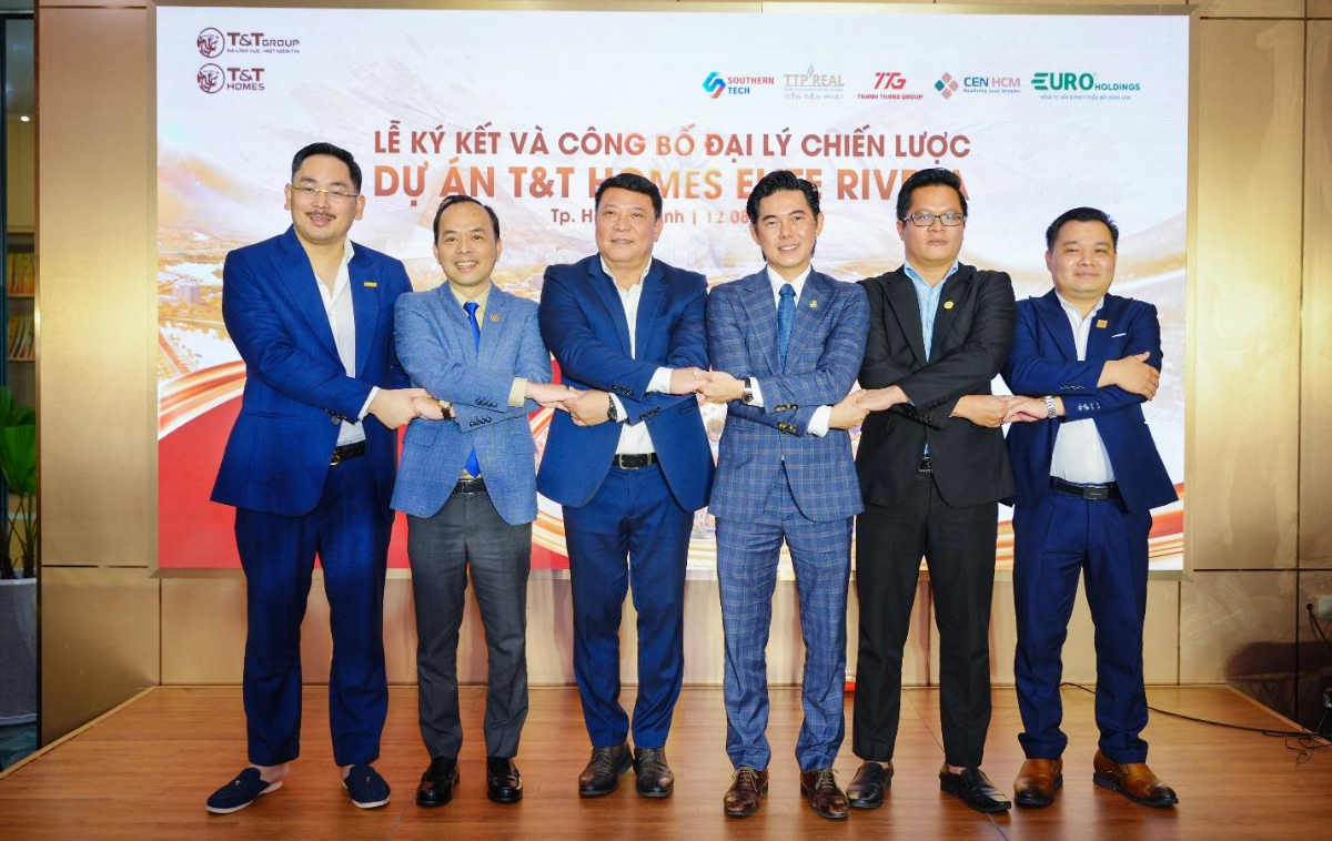 T&T Homes chính thức ký kết và công bố 5 đại lý phân phối chiến lược với dự án T&T Homes Elite Rivera tại Vĩnh Long (Ảnh: Anh Chiến)