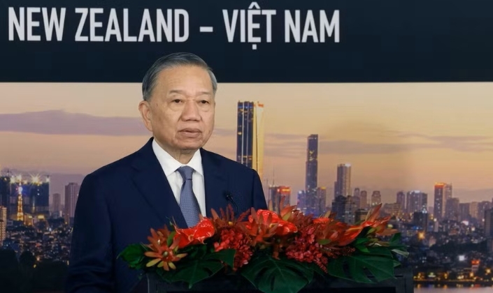 Tổng Bí thư, Chủ tịch nước Tô Lâm dự Hội nghị bàn tròn doanh nghiệp New Zealand-Việt Nam, sáng 13/8.