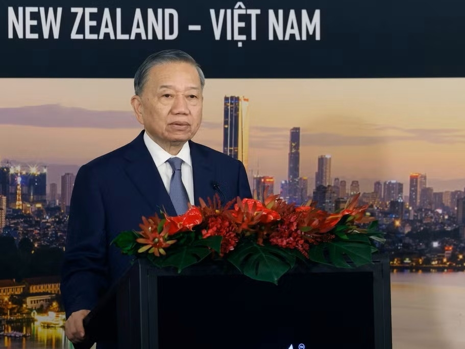 Tổng Bí thư, Chủ tịch nước Tô Lâm dự Hội nghị bàn tròn doanh nghiệp New Zealand-Việt Nam, sáng 13/8.
