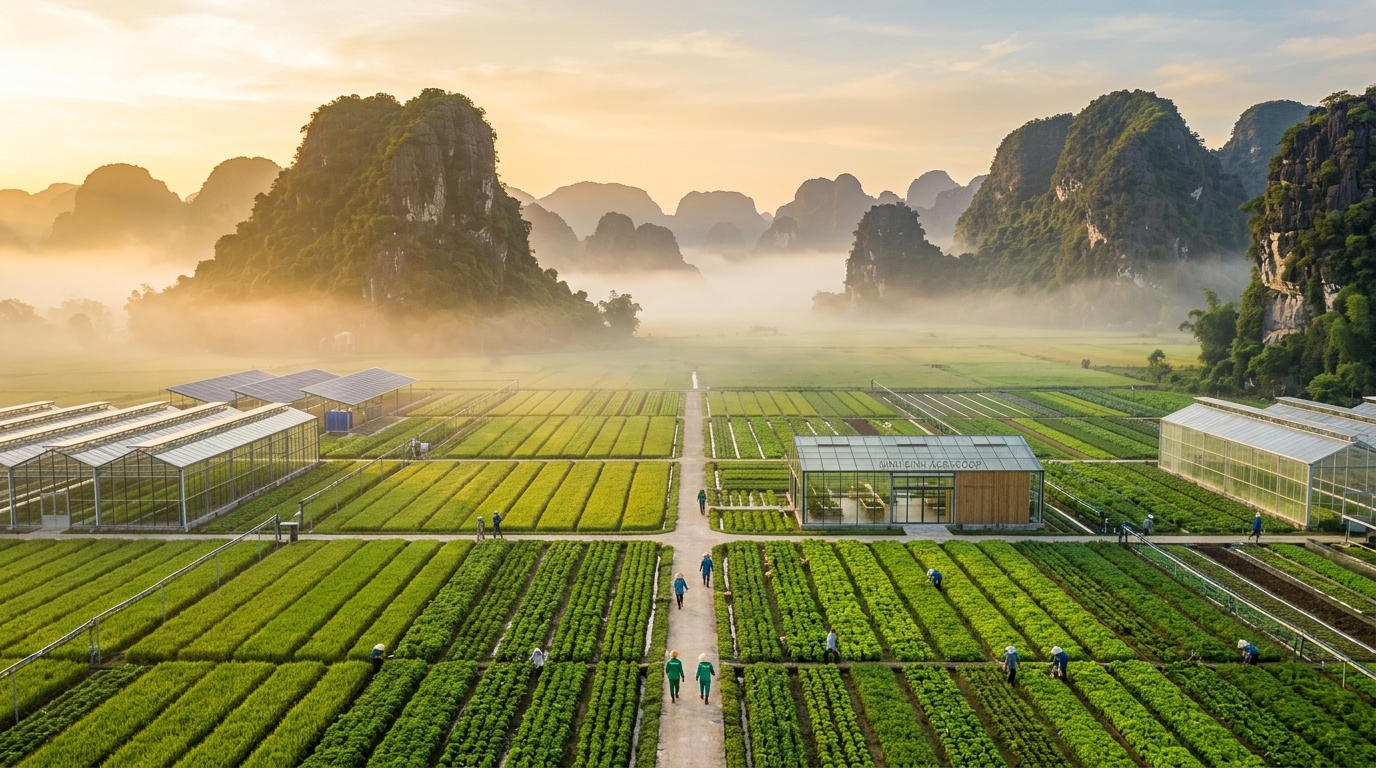 Vùng sản xuất nông nghiệp công nghệ cao và kinh tế tập thể Ninh Bình