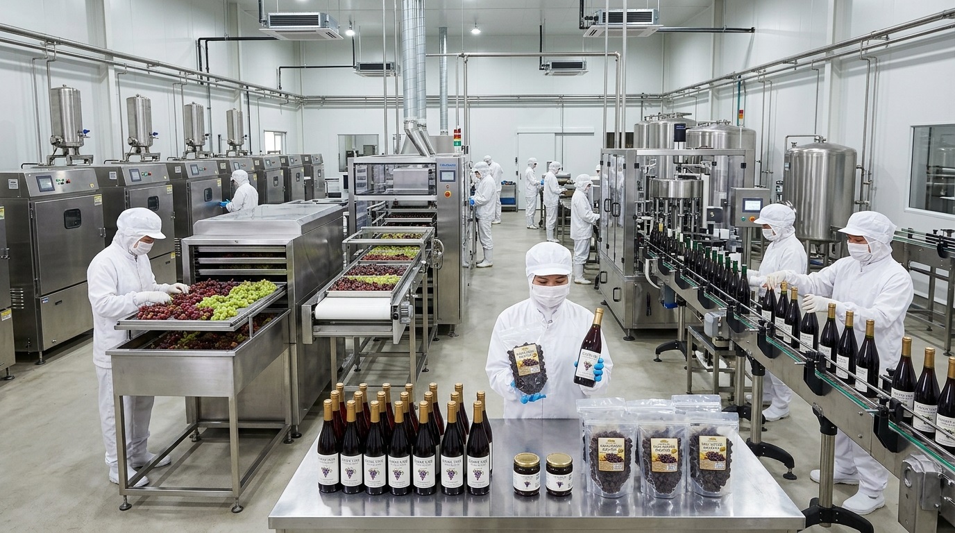 Toàn cảnh vùng nho công nghệ cao Ninh Thuận dưới ánh nắng vàng