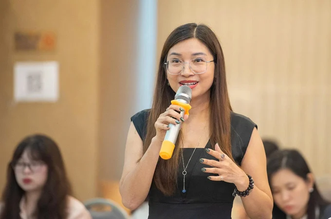 Bà Vũ Thị Bình, Giám đốc Công ty TNHH Tư vấn và Đào tạo Quản trị Doanh nghiệp Bình Vũ.