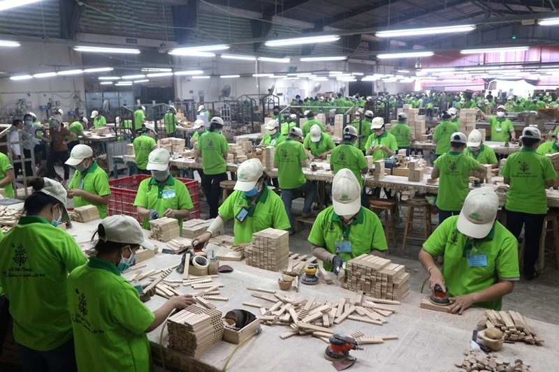 Nhà máy sản xuất của Công ty Cổ phần Chế biến Gỗ Đức Thành.