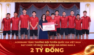 Agribank trao thưởng 2 tỷ đồng chúc mừng Đội tuyển Việt Nam vô địch ASEAN Cup 2026