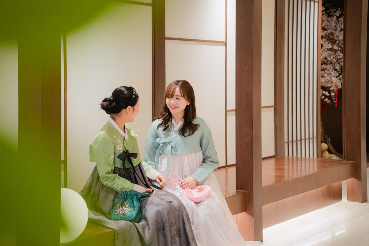 Không gian Hanbok bổ sung một điểm chạm văn hóa Hàn Quốc vào hành trình nghỉ ngắn tại Aquafield. Ảnh: Aquafield Ocean City.