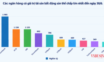 Tại nhiều ngân hàng, tỷ trọng địa ốc chiếm 80% trong cơ cấu bảo đảm.