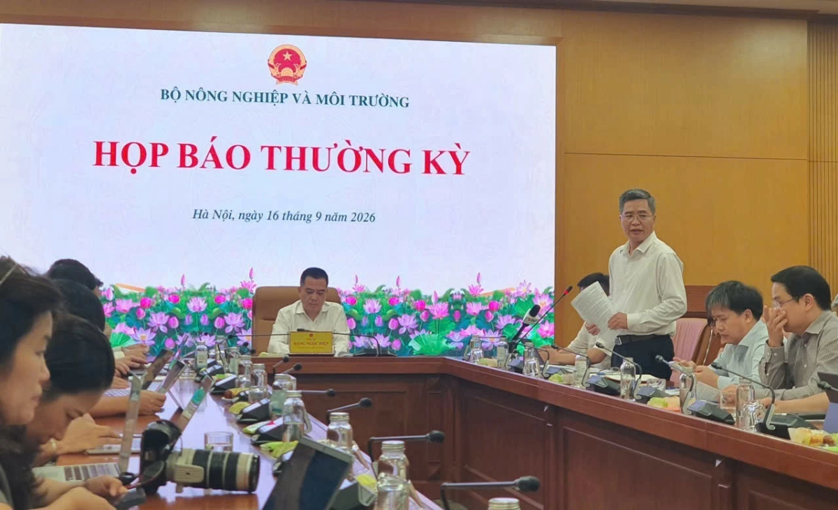 Bộ Nông nghiệp và Môi trường tổ chức họp báo thường kỳ sáng 16/9.
