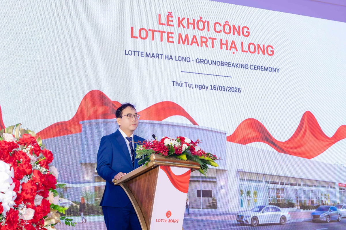 Ông Shin JuBack – Tổng Giám đốc LOTTE MART Việt Nam phát biểu tại sự kiện.