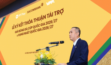 Sacombank là nhà tài trợ chính giải hạng nhất quốc gia và cúp quốc gia trong mùa giải 2026/27