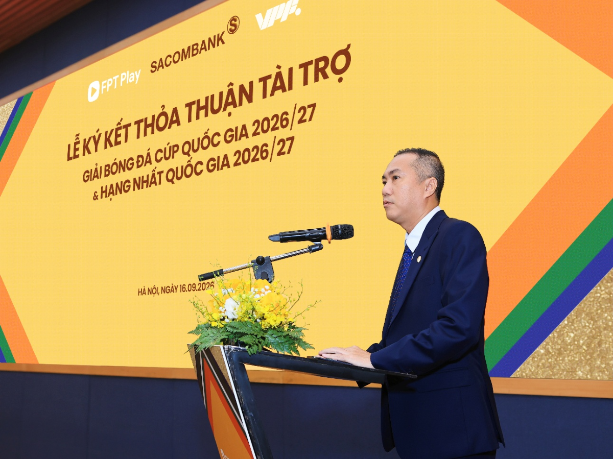 Ông Nguyễn Xuân Vũ (Thành viên HĐQT SACOMBANK) phát biểu tại sự kiện.