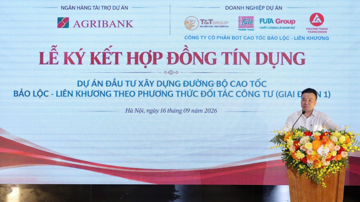 Ông Lê Văn Xuất, Phó Tổng Giám đốc Agribank phát biểu tại Lễ ký kết (Nguồn: Agribank).