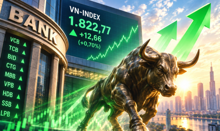 Nhóm cổ phiếu “vua” trở lại, VN-Index tăng gần 13 điểm