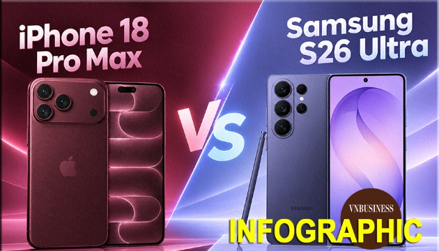 So găng iPhone 18 Pro Max và Galaxy S26 Ultra: Giá chênh gần 13 triệu, công nghệ ra sao?