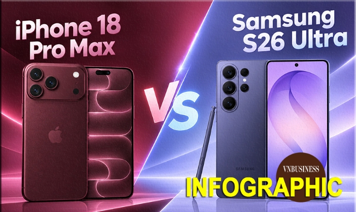 So găng iPhone 18 Pro Max và Galaxy S26 Ultra: Giá chênh gần 13 triệu, công nghệ ra sao?