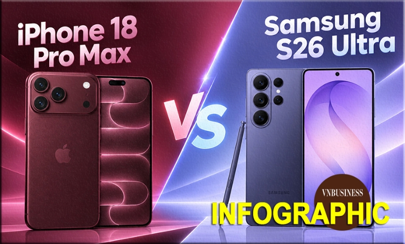 So găng iPhone 18 Pro Max và Galaxy S26 Ultra: Giá chênh gần 13 triệu, công nghệ ra sao?