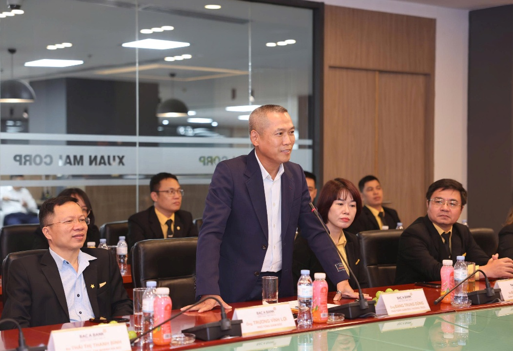 Ông Đặng Trung Dũng - Phó Tổng Giám đốc thường trực BAC A BANK phát biểu tại buổi Lễ.