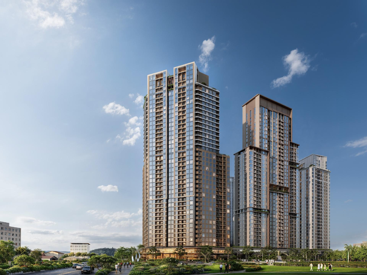 Cung cấp gần 3.500 căn hộ cao cấp, Sun Glory Residence được kỳ vọng trở thành biểu tượng an cư mới của đô thị bên bờ sông Lam. Ảnh: Sun Property.