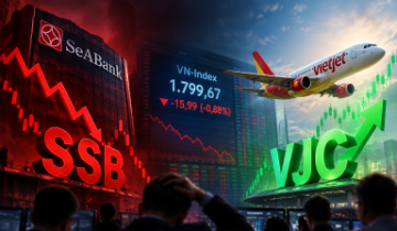 VN-Index mất gần 16 điểm: SSB “trắng bên mua”, VJC tăng trần